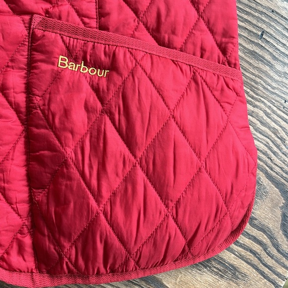 Barbour Betty brick red interactive liner quilted vest size 6 - Picture 2 of 6